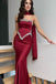 Elegant Burgundy Sweetheart Mermaid Long Prom Dress Ideas, Evening Party Dresses,WGP1962