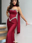 Elegant Burgundy Sweetheart Mermaid Long Prom Dress Ideas, Evening Party Dresses,WGP1962