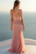 Sparkly Pink One-Shoulder Mermaid Long Prom Dress Ideas, Evening Party Dresses,WGP1771