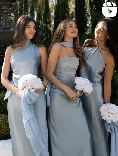 Elegant Blue Mismatched Sleeveless Mermaid Long Bridesmaid Dresses Online,WGM448