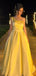 Elegant Yellow Sweetheart One shoulder A-Line Party Prom Dresses,Evening Dress Online, WGP829