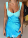 Sexy Spaghetii Strap Sheath Short Mini Homecoming Dress,EPT637