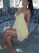 Sexy Halter V-neck A-line Short Mini Homecoming Dress,EPT653