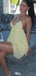Sexy Halter V-neck A-line Short Mini Homecoming Dress,EPT653