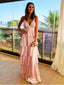 Elegant Pink A-Line Spaghetti Straps Popular Long Evening Dresses, Formal Dresses, Birthday Party, WGP574