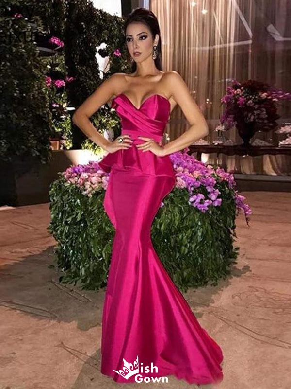 Sexy Pink Sweetheart Mermaid Sleeveless&nbsp;Party Prom Dresses,Evening Dress Online, WGP847