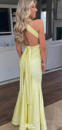 Sexy V-neck Criss-Cross Halter Strap Mermaid  Long Prom Dress Ideas, Evening Party Dresses,WGP1103