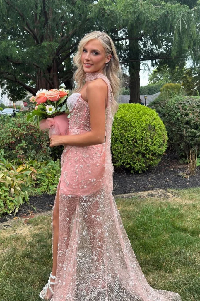 Unique Pink Sweetheart Mermaid Long Prom Dress Ideas, Evening Party Dressess,WGP1933