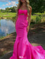 Elegant Pink Sweetheart Mermaid Long Prom Dress Ideas, Evening Party Dresses,WGP1822