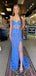 Charming Mermaid Strapless Side Slit Sleeveless Applique Cheap Maxi Long Party Prom Gowns,Evening Dresses,WGP432