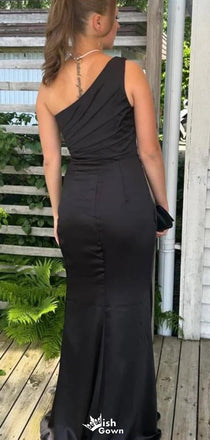 Formal One-shoulder Mermaid Long Prom Dress Ideas, Evening Party Dresses,WGP1187