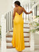 Elegant Mermaid Spaghetti Straps V Neck Side Slit Sleeveless Cheap Maxi Long Party Prom Gowns,Evening Dresses,WGP417