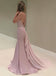 Elegant Pink One-Shoulder Mermaid Long Prom Dress Ideas, Evening Party Dresses,WGP1696