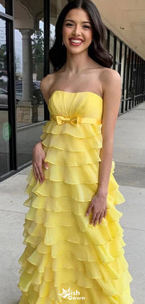 Elegant Straight Across Strapless Column Long Prom Dress Ideas, Evening Party Dresses,WGP1249