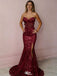 Sexy Burgundy Sweetheart Mermaid Side Slit Long Prom Dress Ideas, Evening Party Dresses, WGP2034