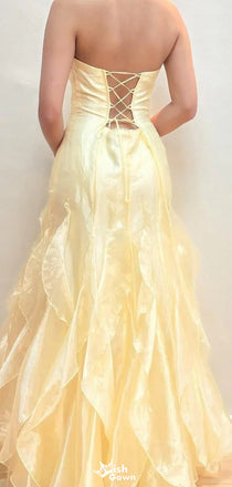 Elegant Straight Across Strapless Sheath Long Prom Dress Ideas, Evening Party Dresses,WGP1274