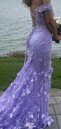 Gorgeous Sweetheart Off-shoulder Lace Mermaid Long Prom Dress Ideas, Evening Party Dresses,WGP1281