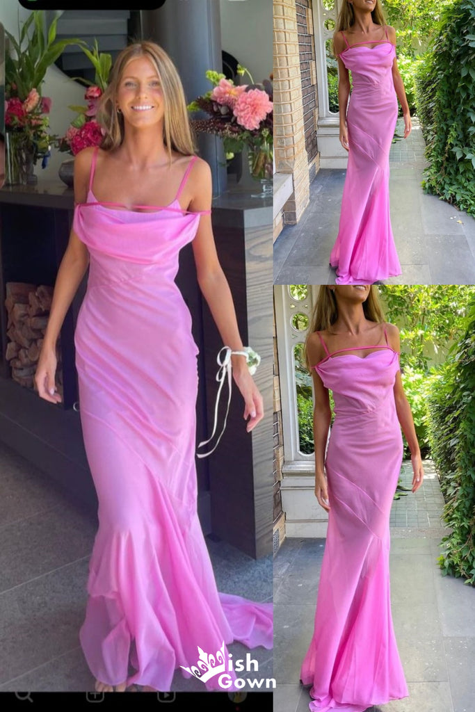 Sexy Pink Sheath Long Party Dress Prom Dresses,Evening Dress Online, WGP922