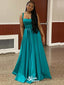 Green A-line Pleats Long Party Dress Prom Dresses,Evening Dress Online, WGP896