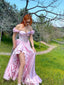 Elegant Sweetheart Off-shoulder A-line Long Prom Dress Ideas, Evening Party Dresses,WGP1324