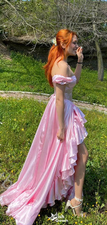 Elegant Sweetheart Off-shoulder A-line Long Prom Dress Ideas, Evening Party Dresses,WGP1324