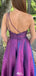 Gorgeous One-shoulder A-line Unique Long Prom Dress Ideas, Evening Party Dresses,WGP1333