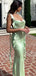 Elegant Green Spaghetti Strap Mermaid  Long Prom Dress Ideas, Evening Party Dresses,WGP1740