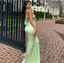 Elegant Green Spaghetti Strap Mermaid  Long Prom Dress Ideas, Evening Party Dresses,WGP1740