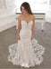 Romantic Sweetheart Mermaid Sleeveless With Trailing Flower Lace Popular Bridal Long Wedding Dresses, WDH151