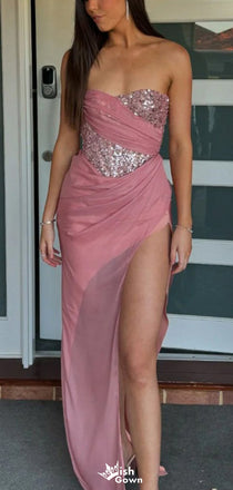 Elegant Sweetheart Strapless Mermaid Long Prom Dress Ideas, Evening Party Dresses,WGP1378