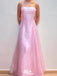 Elegant Spaghetti Strap Square A-line Long Prom Dress Ideas, Evening Party Dresses,WGP1382