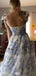 Elegant Spaghetti Strap A-line Long Prom Dress Ideas, Evening Party Dresses,WGP1420