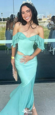 Elegant Strapless Off-shoulder Mermaid Long Prom Dress Ideas, Evening Party Dresses,WGP1442