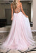 Gorgeous A-Line V Neck Halter Lace Up Side Slit Sequins Beading Long Formal Prom Dresses,Evening Gowns,WGP377