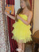 Elegant Strapless Unique A-line Short Mini Homecoming Dress,EPT343