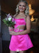 Elegant Spaghetti Strap Unique A-line Short Mini Homecoming Dress,EPT350