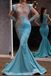 Stylish Blue Mermaid Long Party Dress Prom Dresses,Evening Dress Online, WGP913