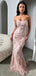 Elegant Applique Pink Sweetheart Mermaid Long Prom Dress Ideas, Evening Party Dresses,WGP1844