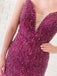 Elegant Purple Mermaid Spaghetti Strap Criss Cross Popular Long Evening Dresses, Formal Dresses, Birthday Party, WGP639