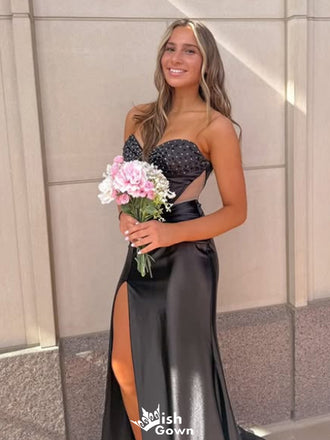 Sexy Sweetheart Strapless Mermaid Long Prom Dress Ideas, Evening Party Dresses,WGP1513