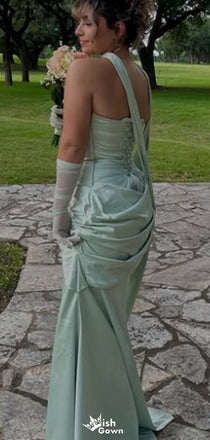 Elegant Strapless Bateau Mermaid Long Prom Dress Ideas, Evening Party Dresses,WGP1515