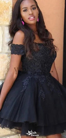 Gorgeous Strapless Lace Off-shoulder A-line Short Mini Homecoming Dress,EPT380