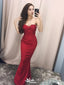 Sexy Red Mermaid Sweetheart Long Evening Dresses, Formal Dresses, Birthday Party, WGP545