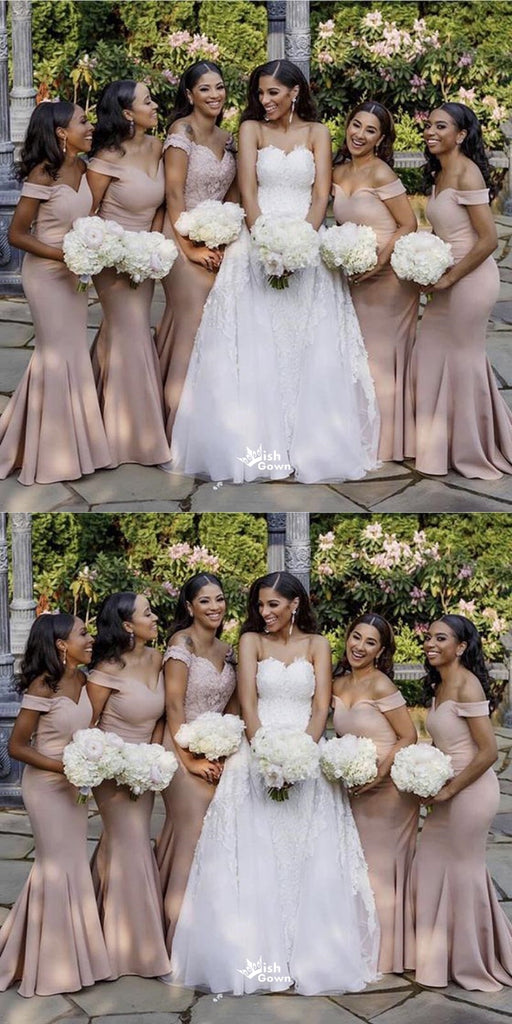 Sexy Mermaid Off Shoulder Sleeveless Maxi Long Bridesmaid Dresses Online, WGM160