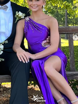 Gorgeous One-shoulder Mermaid Long Prom Dress Ideas, Evening Party Dresses,WGP1538