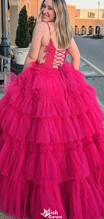 Elegant V-neck Spaghetti Strap Lace A-line Long Prom Dress Ideas, Evening Party Dresses,WGP1148