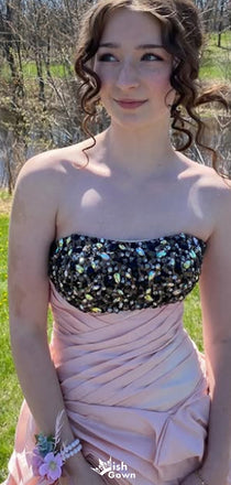 Gorgeous Strapless High-low Long Prom Dress Ideas, Evening Party Dresses,WGP1552