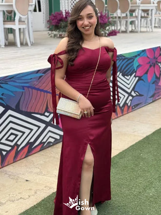 Elegant Off-shoulder Mermaid Long Prom Dress Ideas, Evening Party Dresses,WGP1566