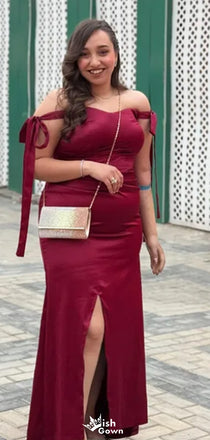 Elegant Off-shoulder Mermaid Long Prom Dress Ideas, Evening Party Dresses,WGP1566