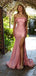 Elegant Pink Sweetheart Mermaid Side Slit Sleeveless Long Prom Dress Ideas, Evening Party Dresses,WGP1679